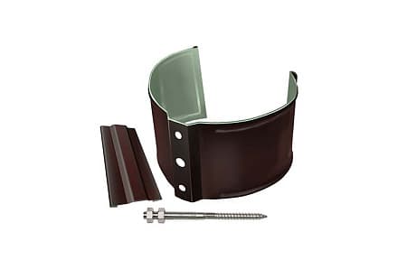 Кронштейн трубы на кирпич, круглый Optima Grand Line, покрытие Matt, RAL 8017 коричневый