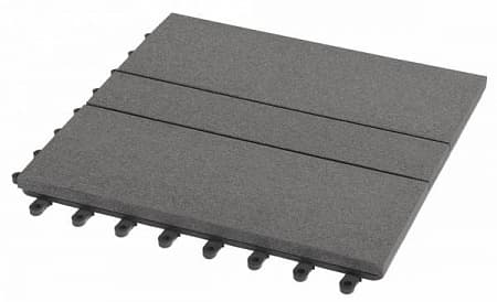 Садовый паркет Комфорт 1 GRINDERDECO ДПК, 300x300 мм, серый базальт, упаковка 10 шт.