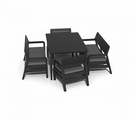 Дачная мебель Delano with Lima table 160 Allibert (Аллиберт), цвет графит