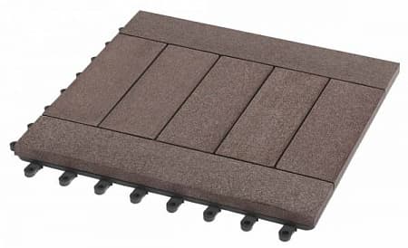 Садовый паркет Комфорт 5 GRINDERDECO ДПК, 300x300 мм, венге, упаковка 10 шт.