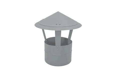 Дымник (колпак) на трубу круглый Grand Line d200, 0.5 Satin, RAL 9006 (светлый алюминий)