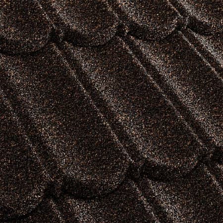 Композитная черепица Метротайл (Metrotile) серия MetroBond, цвет айрон-барк, 1330х410 мм