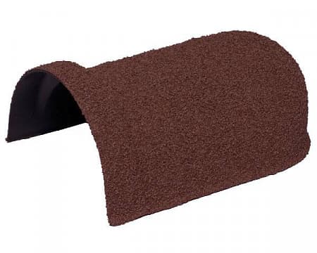 Наконечник Метротайл (Metrotile) для полукруглого конька, цвет коричневый, 300х175 мм
