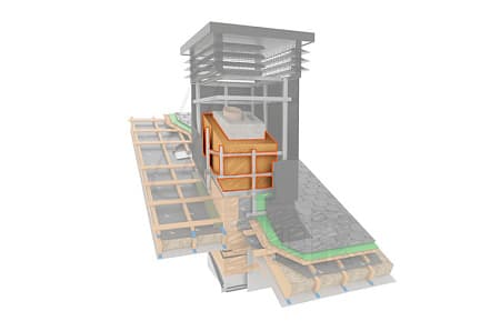 Оклад для теплоизоляции 4For Pipe Норвегия Кристо, 510х510 мм, РЕ RAL 8017 коричневый