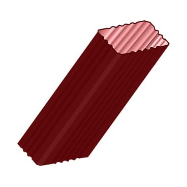 Труба водосточная 76х102 мм Металл Профиль Бюджет, PE, 2000 мм, цвет красно-коричневый (RAL 3011)