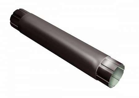 Труба круглая соединительная Optima Grand Line, 1.0 м, покрытие PE, RAL 8017 коричневый