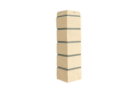 Угол Grand Line Design, Состаренный кирпич 417х120 мм, бежевый, со швом RAL 7006