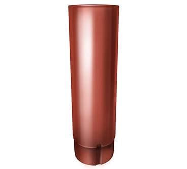 Труба соединительная круглая Grand Line 90 мм, длина 1.0 м, кирпичный RAL 8004