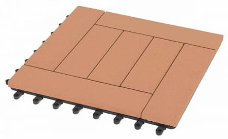 Садовый паркет Комфорт 6 GRINDERDECO ДПК, 300x300 мм, песчаник, упаковка 10 шт.