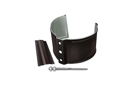 Кронштейн трубы на кирпич, круглый Optima Grand Line, покрытие Matt, RR 32 темно-коричневый