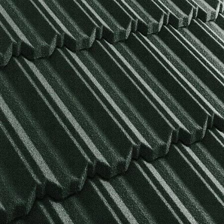 Композитная черепица Метротайл (Metrotile) серия MetroClassic, цвет темно-зеленый, 1330х410 мм