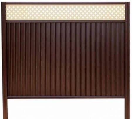 Модульное ограждение Гранд Лайн / Grand Line Estet Plus, Pe, высота 2 м, стойка 3 м, цвет RAL 8017 (коричневый)