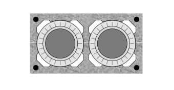 Основание дымохода двухходового UNI Schiedel Шидель D14-14, угол 45°