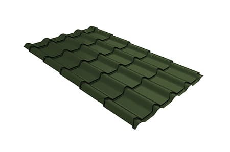 Волновой профиль Grand Line Kredo, 0,5 GreenCoat Pural BT, Zn 275, RR 11 темно-зеленый (RAL 6020 хромовая зелень)