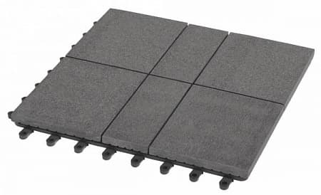 Садовый паркет Люкс 8 GRINDERDECO ДПК, 300x300 мм, серый базальт, упаковка 10 шт.