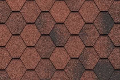 Гибкая черепица Icopal (Икопал) Antik, цвет Кирпично-красный
