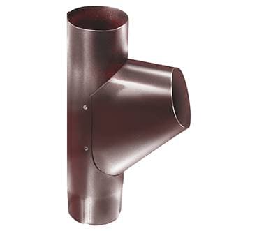Тройник водосточной трубы Grand Line Granite 90 мм, красно-коричневый RR 29