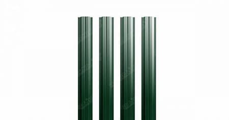 Штакетник металлический Grand Line (Гранд Лайн), П-образный, Velur 0.5, цвет RAL 6005 (зеленый)