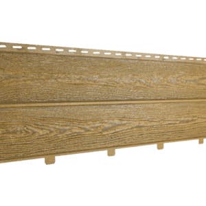 Фасадные (цокольные) панели Ю-Пласт Hokla / Хокла Винтаж (двойной замок), цвет охра, 2000х250 мм