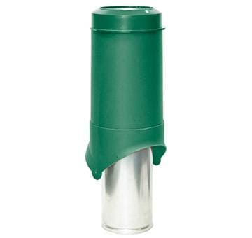 Изолированный вентиляционный выход Pipe-VT 150 Krovent (Кровент) для помещений, зеленый