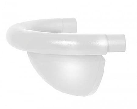 Заглушка универсальная полукруглая D150 Aquasystem Pural, RR 20 мраморно-белый