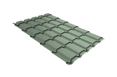 Волновой профиль Grand Line Quadro profi, 0,45 PE, Zn 100, RAL 6019 бело-зеленый