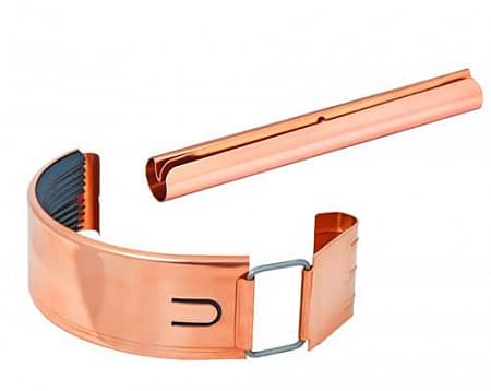 Соединитель желоба в комплекте D125 Aquasystem, медь