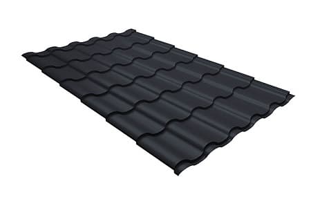 Волновой профиль Grand Line Kredo, 0,5 GreenCoat Pural BT Matt, Zn 275, RR 23 темно-серый (RAL 7024 мокрый асфальт)