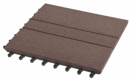 Садовый паркет Комфорт 1 GRINDERDECO ДПК, 300x300 мм, шоколад, упаковка 10 шт.