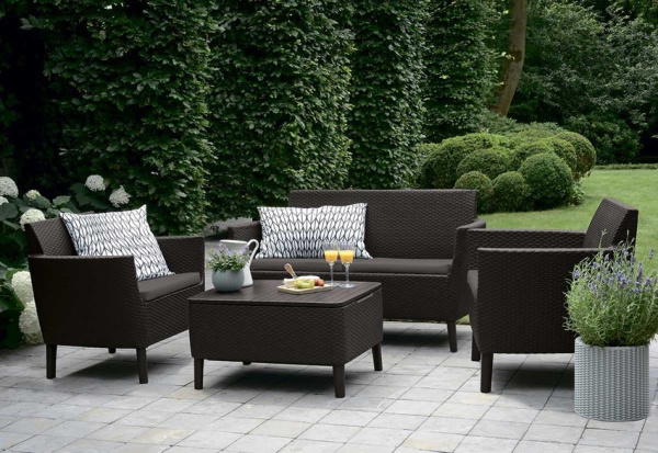 Дачная мебель Salemo set Allibert (Аллиберт), цвет капучино