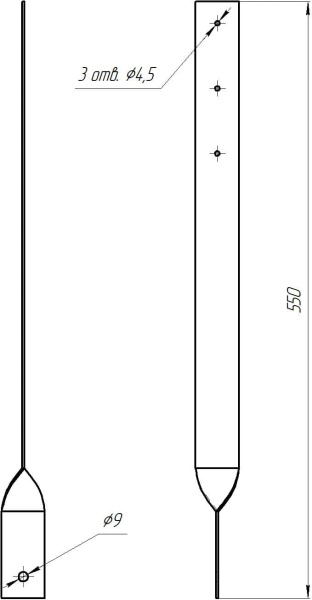 Кронштейн коньковый Optima Grand Line (Гранд Лайн), цвет RAL 3005 (красный)