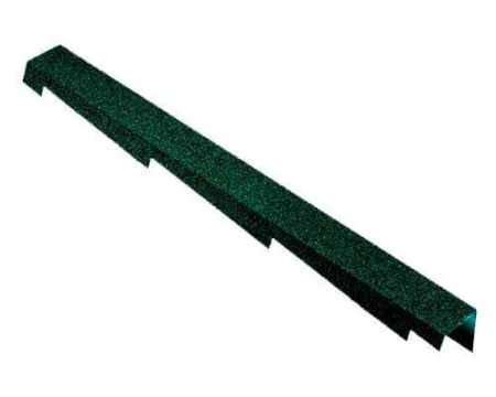 Торцевая планка Метротайл (Metrotile) левая, цвет темно-зеленый, 1250 мм