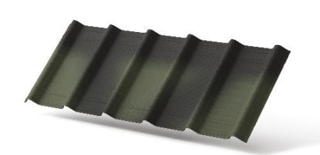 Лист Ондувилла, цвет зеленый 3D