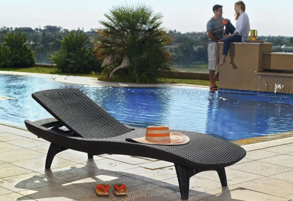 Шезлонг садовый Pacific Keter (Кетер), цвет графит