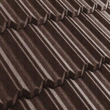 Композитная черепица Метротайл (Metrotile) серия MetroClassic, цвет кофе, 1330х410 мм