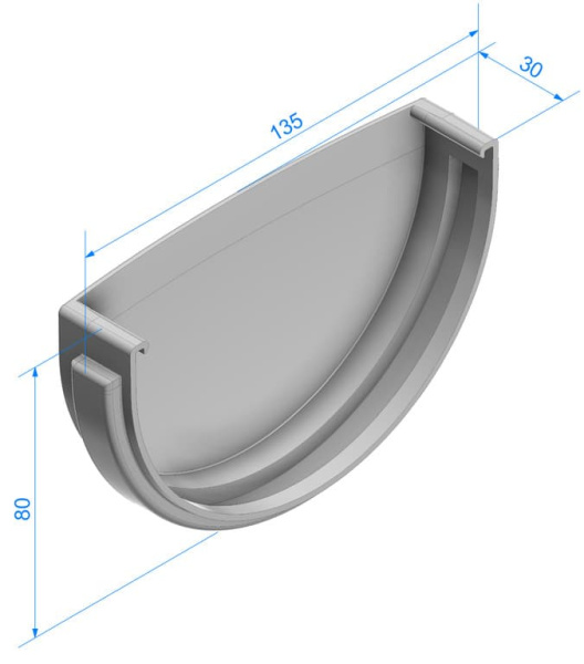 Заглушка Docke Standard, RAL 3005 красный