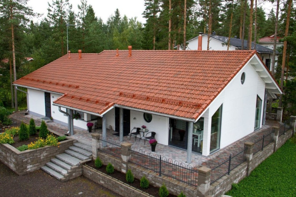 Т-образная черепица Kriastak, кирпично-красный