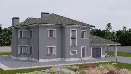 Лист Ондувилла, цвет зеленый 3D