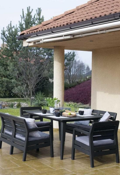 Дачная мебель Delano with Lima table 160 Allibert (Аллиберт), цвет капучино