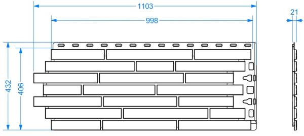 Фасадные панели Docke PREMIUM Klinker, 998х406 мм, калахари