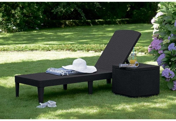 Шезлонг садовый Jaipur Sun lounger Allibert (Аллиберт), цвет капучино