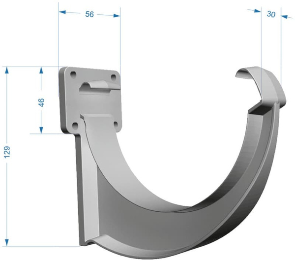 Кронштейн желоба Docke LUX цвет пломбир (RAL 9003)