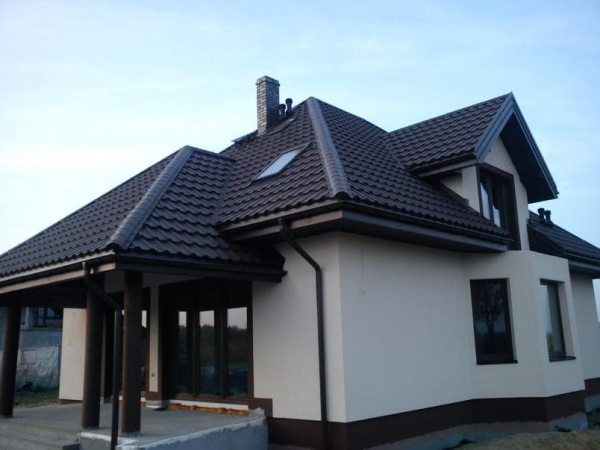 Металлочерепица BudMat (БудМат), коллекция Венеция, X-Matt 0.5, цвет 455 (графитовый)