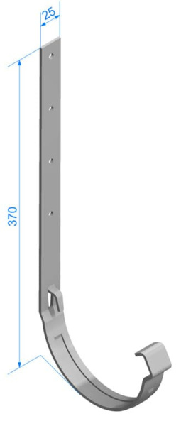 Кронштейн желоба металлический Docke LUX размер 300мм, цвет пломбир (RAL 9003)