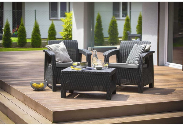 Садовая мебель Corfu weekend Allibert (Аллиберт), цвет капучино