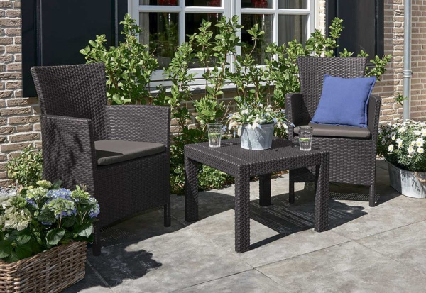 Садовая мебель Rosario balcony set Allibert (Аллиберт), цвет коричневый