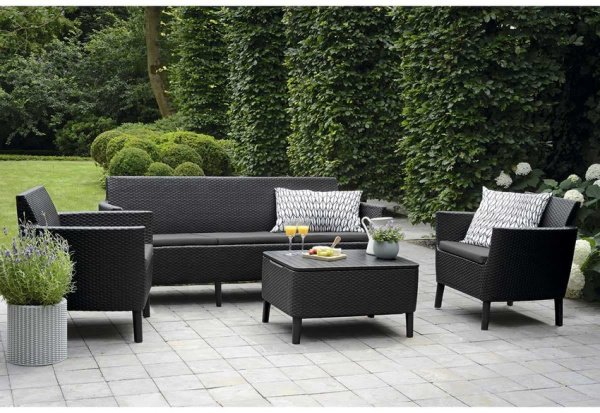 Дачная мебель Salemo 3 seater set Allibert (Аллиберт), цвет капучино