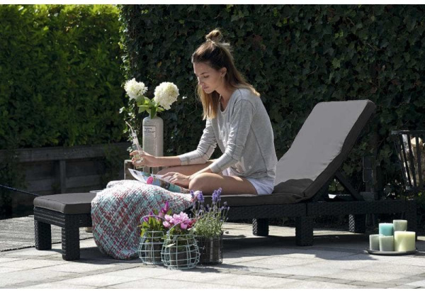 Шезлонг садовый Daytona Allibert (Аллиберт), цвет коричневый