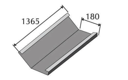 Ендова Метротайл (Metrotile), цвет желтый, 1355х360 мм