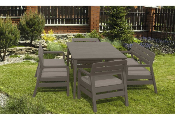 Дачная мебель Delano with Lima table 160 Allibert (Аллиберт), цвет капучино